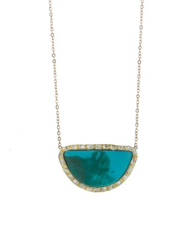 Royal Nomad Half Moon Chrysocolla Pendant