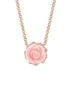 Irene Neuwirth Carved Pink Opal Flower Necklace With Diamonds