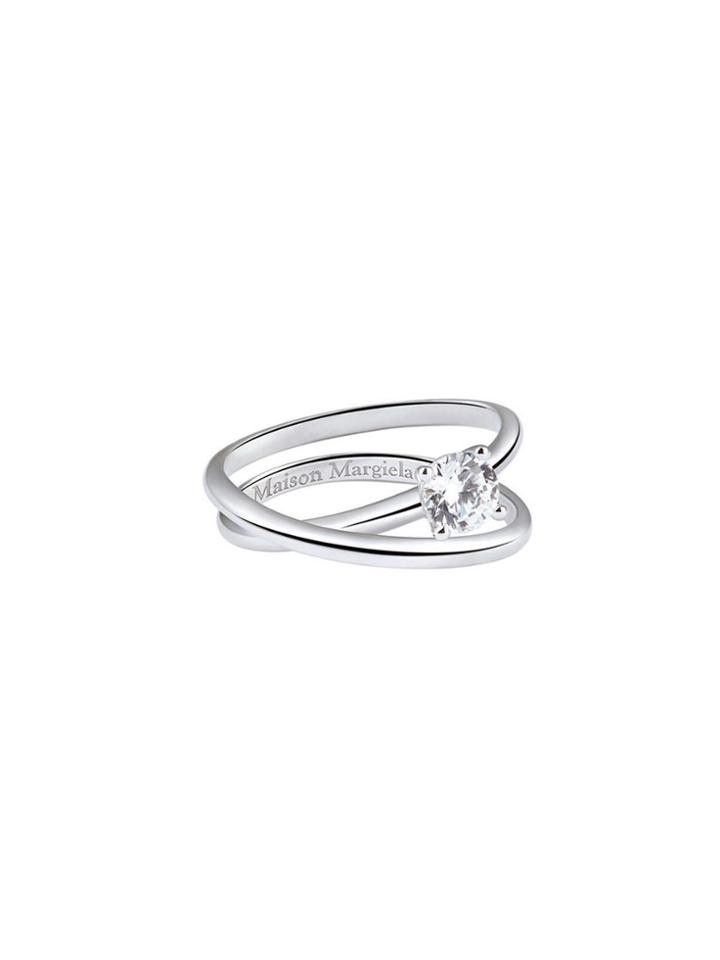 Maison Margiela Twisted Ring With Diamond Solitaire - 0.5 Carats