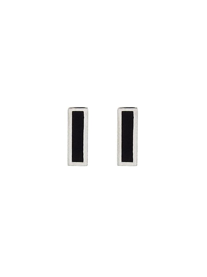 Jennifer Meyer Short Bar Studs - Black Onyx