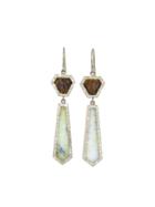 Monique Péan Stromatolite And Opal Earrings With Diamonds