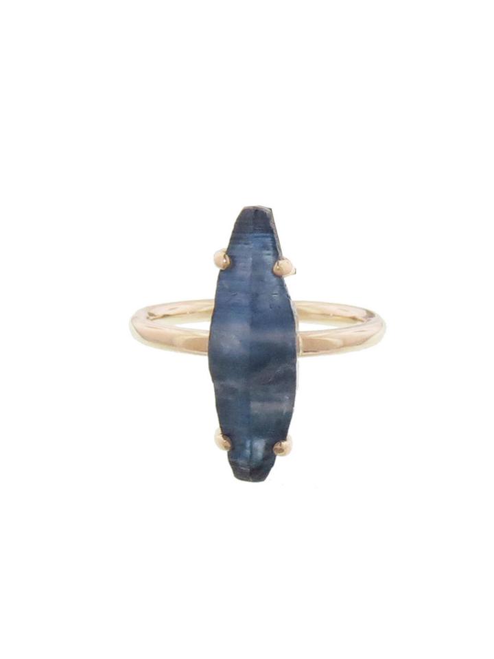 Jamie Joseph Double Point Blue Sapphire Ring