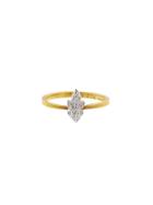 Cathy Waterman Diamond And Platinum Tiny Leaf Ring