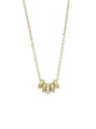 Ylang 23 Five Tiny Donuts Necklace With Diamonds - Yellow Gold