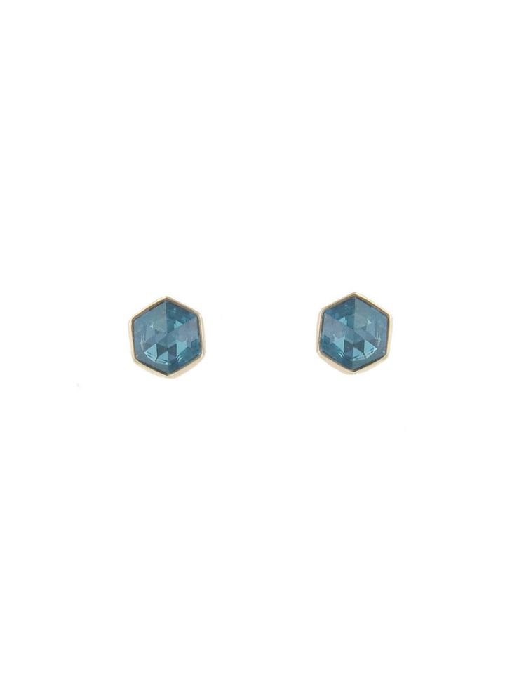Jamie Joseph Inverted Hexagonal Swiss Blue Topaz Studs