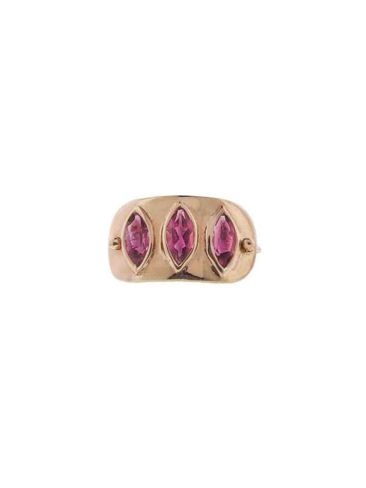Celine Daoust Pink Tourmaline Trio Ring - Rose Gold