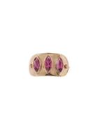 Celine Daoust Pink Tourmaline Trio Ring - Rose Gold