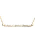 Jennifer Meyer Diamond Stick Necklace - Rose Gold