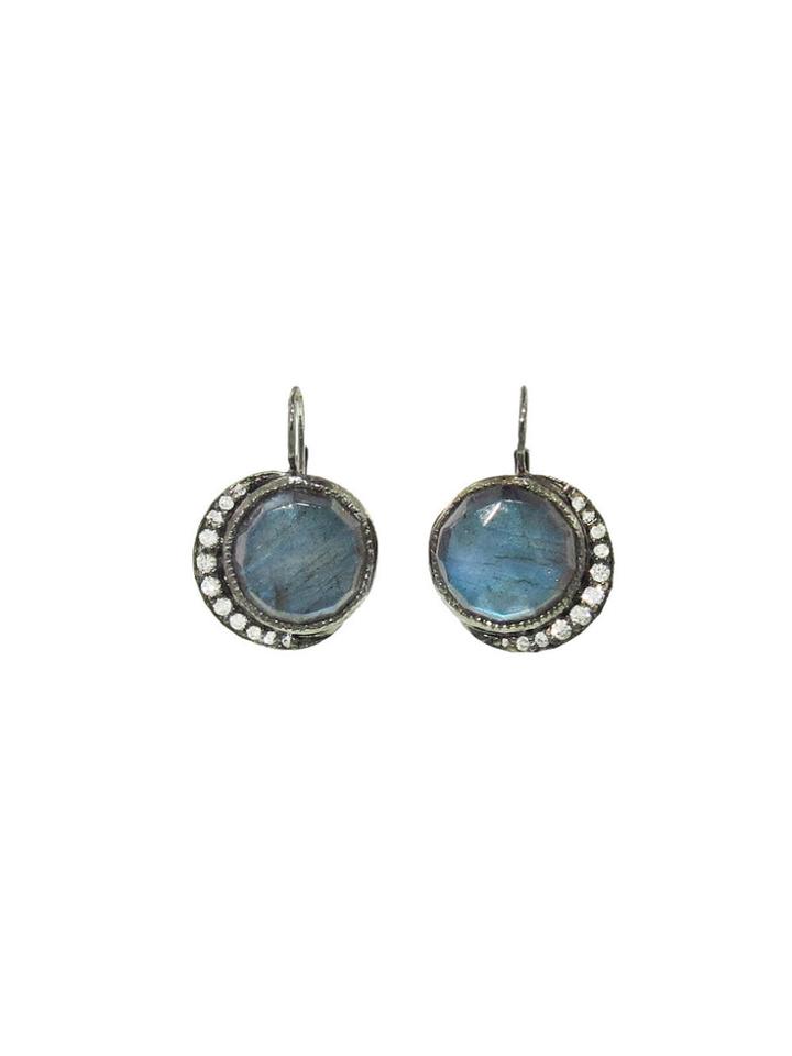 Blackbird And The Snow Big Full Moon Dangle Earrings