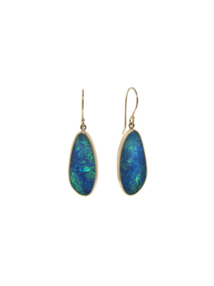 Jamie Joseph Oval Australian Opal Doublet Earrings