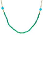 Cathy Waterman Fine Faceted Emerald Tiny Lacy Chain - 22 Karat Gold