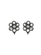 Cathy Waterman Rose Cut Diamond Posts - Designer Platinum Earrings
