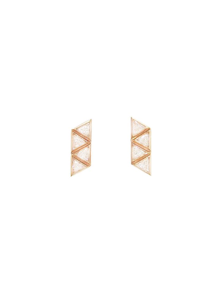 Ylang 23 Small Chloe Earring With Diamonds - Rose Gold
