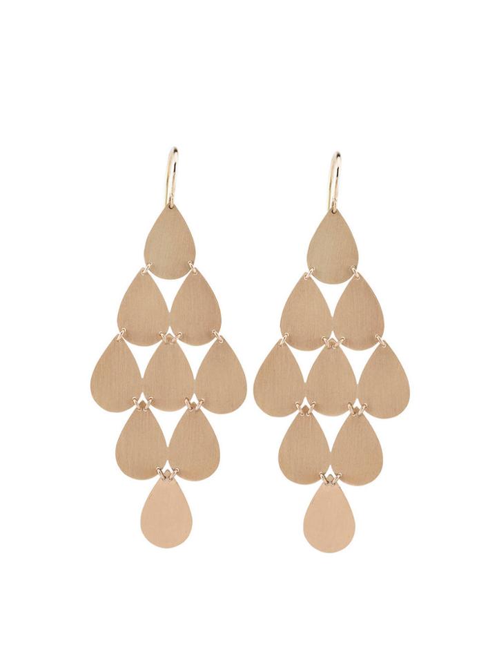 Irene Neuwirth Signature Large Teardrop Chandelier Earrings - Rose Gold
