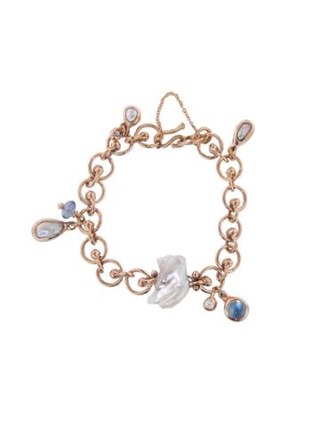 Ten Thousand Things Pav? Diamond, Mixed Pearl And Mixed Gemstone Charm Bracelet