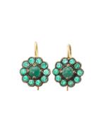 Cathy Waterman Emerald Lace Edged Earrings