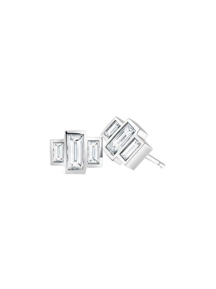 Finn Triple Baguette Studs