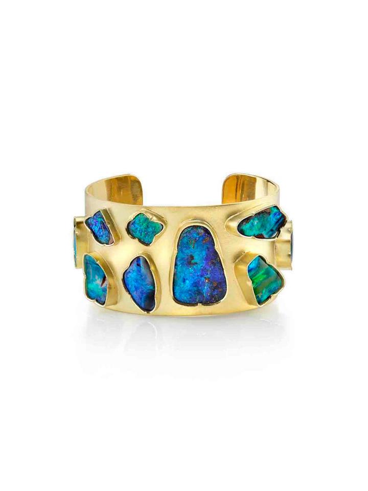Irene Neuwirth Wide Boulder Opal Cuff - Yellow Gold