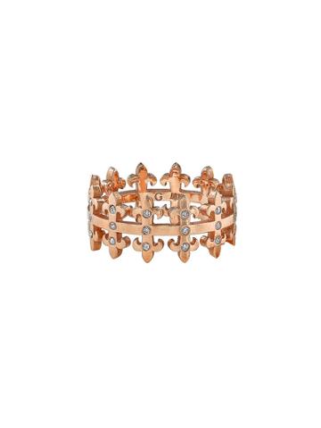 Gintare Double Fleur De Lis Diamond Band - Rose Gold