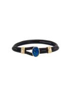 Jamie Joseph Leather Cord Bracelet - Aussie Opal And Diamonds