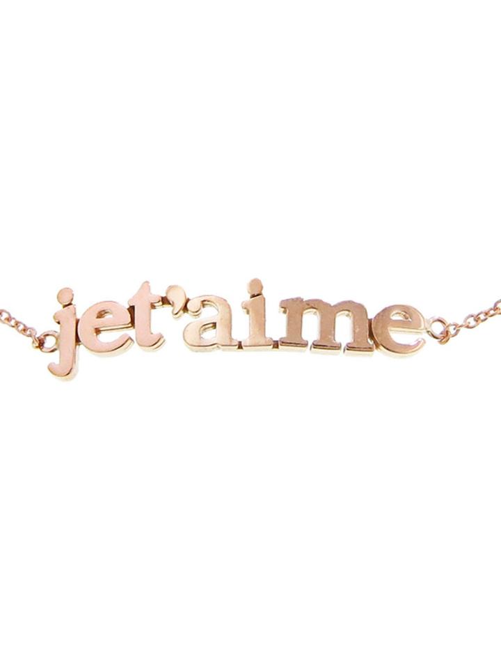 Jennifer Meyer Jet'aime Statement Bracelet - Rose Gold
