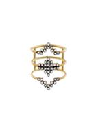 Yannis Sergakis Triple Stacked Diamond Charni?res Ring - Yellow Gold
