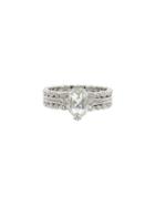 Cathy Waterman Oval Diamond Solitaire On Double Milgrain Seed Band