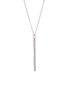 Jennifer Meyer Long Diamond Stick Necklace - White Gold