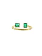 Jemma Wynne Priv? Open Emerald Stacking Ring - Yellow Gold
