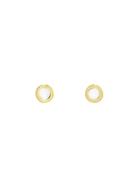 Jennifer Meyer Pearl Inlay Mini Circle Studs