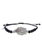 Pippo Perez Buddha Head Bracelet With Brown Diamonds - White Gold