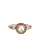 Sethi Couture Diamond Rosetta Ring In Rose And White Gold