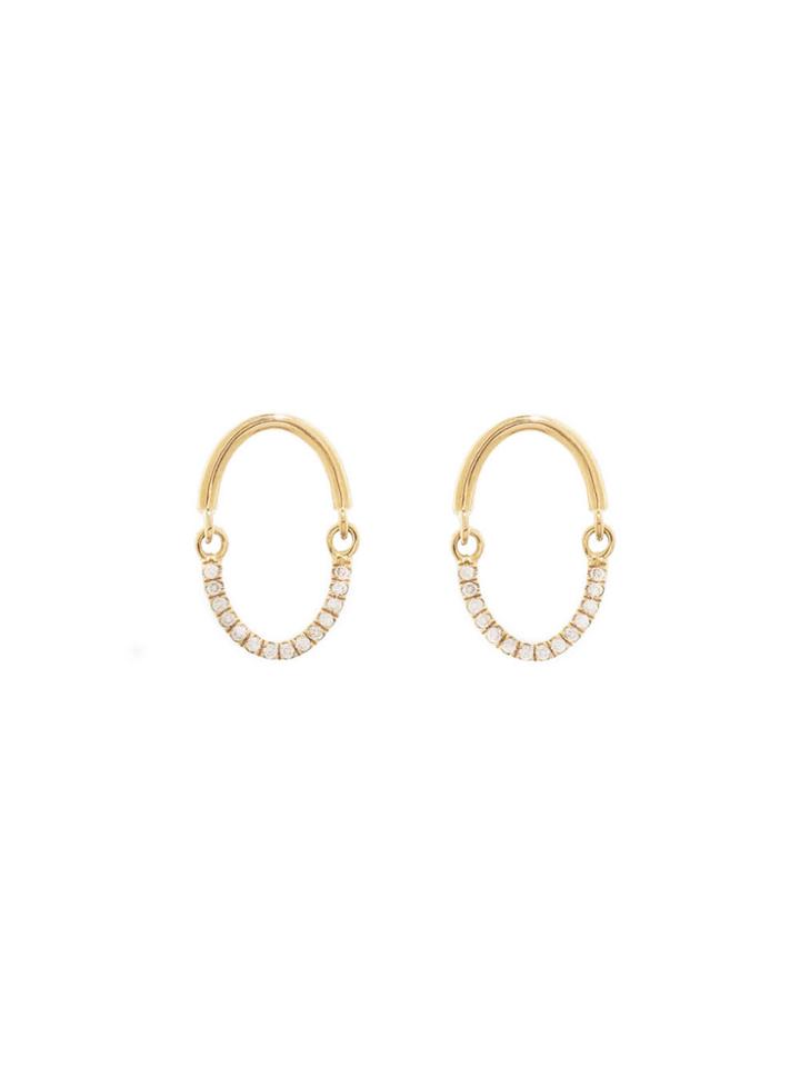 Yannis Sergakis White Diamond Liens Earrings - Gold