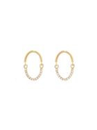 Yannis Sergakis White Diamond Liens Earrings - Gold