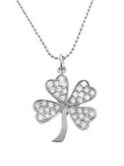 Jennifer Meyer Diamond Four-leaf Clover Necklace - White Gold
