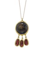 Ten Thousand Things Peacock Pendant Necklace In Black Sapphire