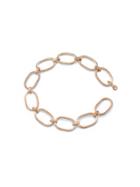 Irene Neuwirth Rose Gold Link Chain Bracelet With Pave Diamond Link