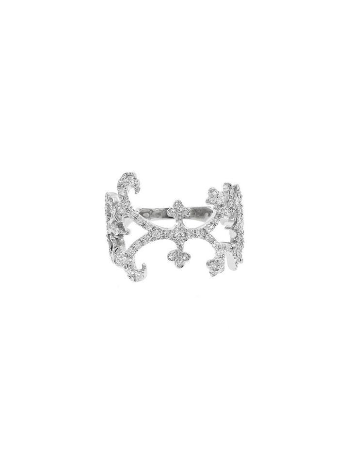Kataoka Wide Webbed Diamond Band