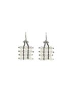 Ten Thousand Things Pearl Square Pale Chain Earrings