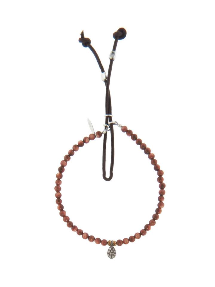 Catherine Michiels Sunstone Bracelet With Diamond Flat Drop