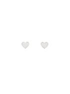 Finn Minor Obsessions Small Heart Studs - White Gold