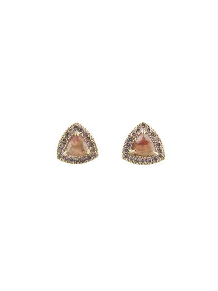 Sethi Couture Triangular Brown Diamond Studs