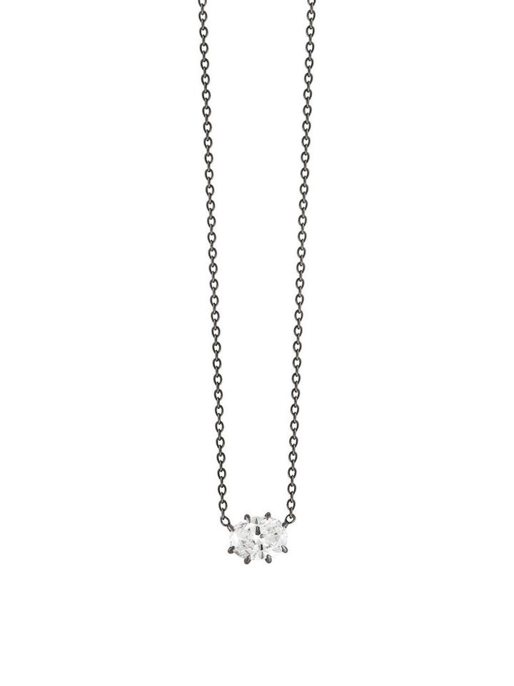 Jade Trau Oval Claw Pendant Necklace