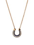 Ylang 23 Diamond And Sapphire Horseshoe Pendant Necklace