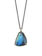 Deanna Hamro Triangle Boulder Opal And Diamond Claw Necklace