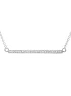 Jennifer Meyer Diamond Stick Necklace - White Gold