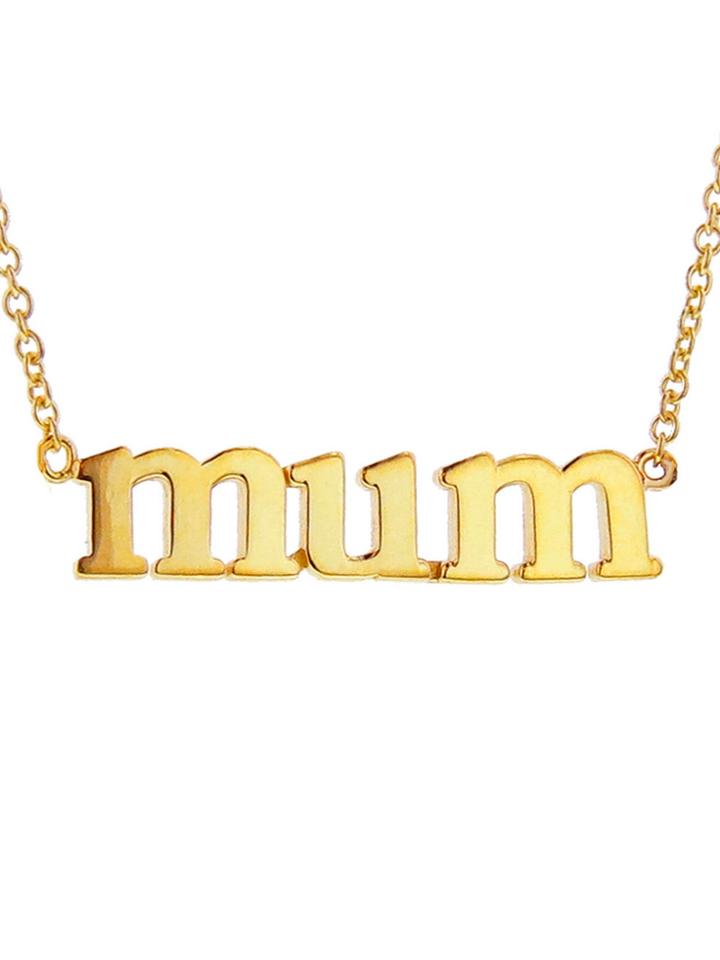 Jennifer Meyer Mum Statement Necklace - Yellow Gold