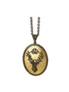 Arman Large Oval Deer Pendant - 22 Karat Gold