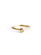 N+a New York Diamond Drop Ring - Gold