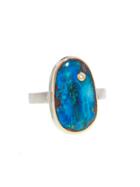 Jamie Joseph Blue Boulder Opal Ring